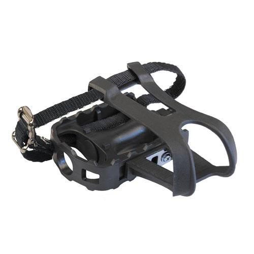 Azur Grip+ Toe Clip Pedals Black