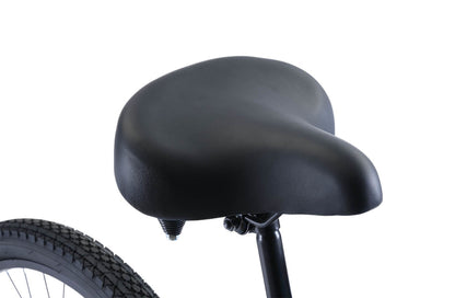 Cruiser Vintage Bike in blue showing comfortable vintage style black saddle from Reid Cycles Australia