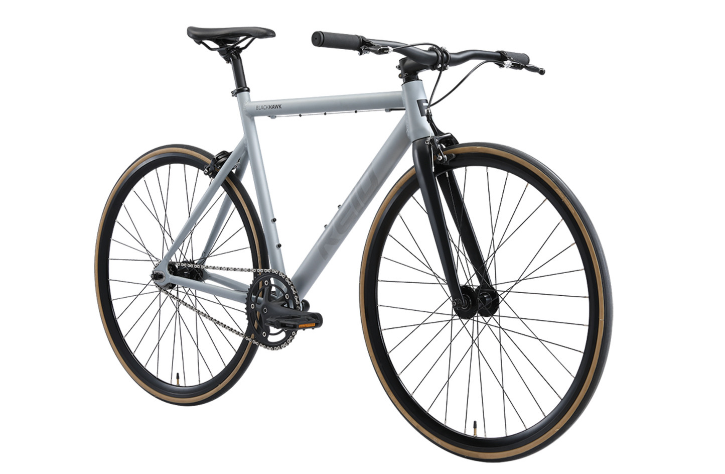 silver fixed gear bike