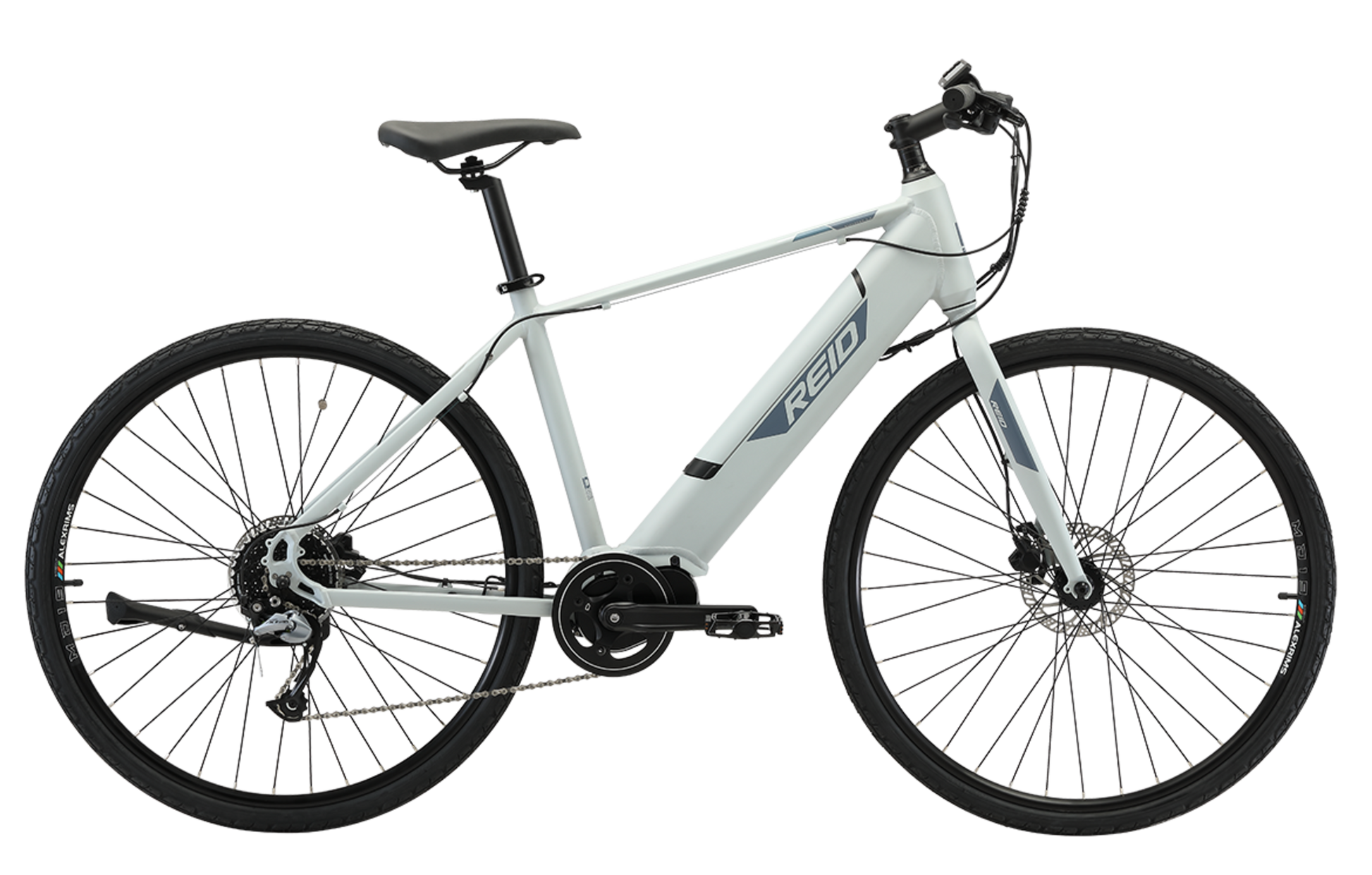 Blacktop 2.0 Electric Bike in Light Grey with Ananda Mid-drive motor from Reid Cycles Australia 