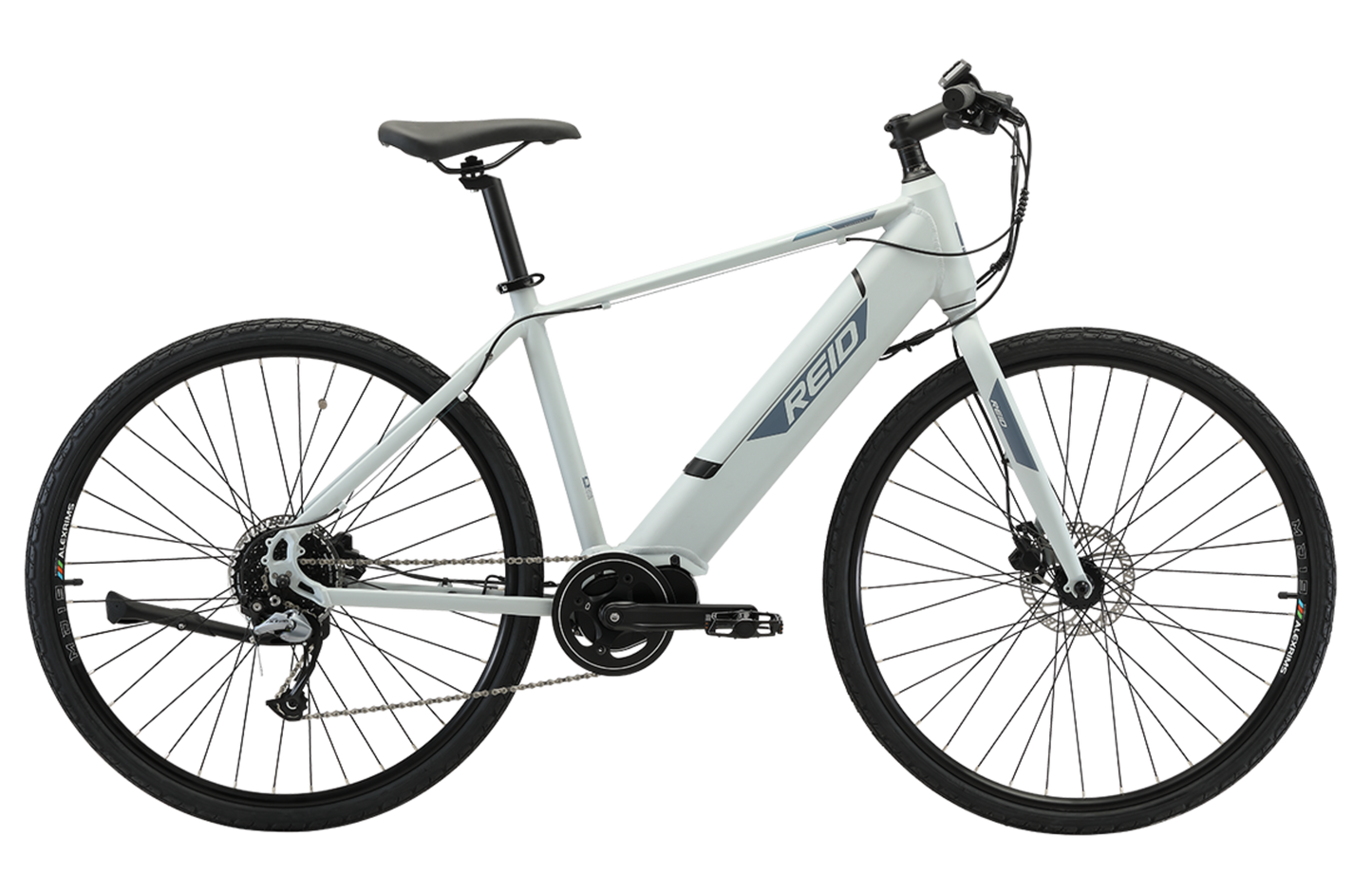 Blacktop 2.0 Electric Bike in Light Grey with Ananda Mid-drive motor from Reid Cycles Australia 