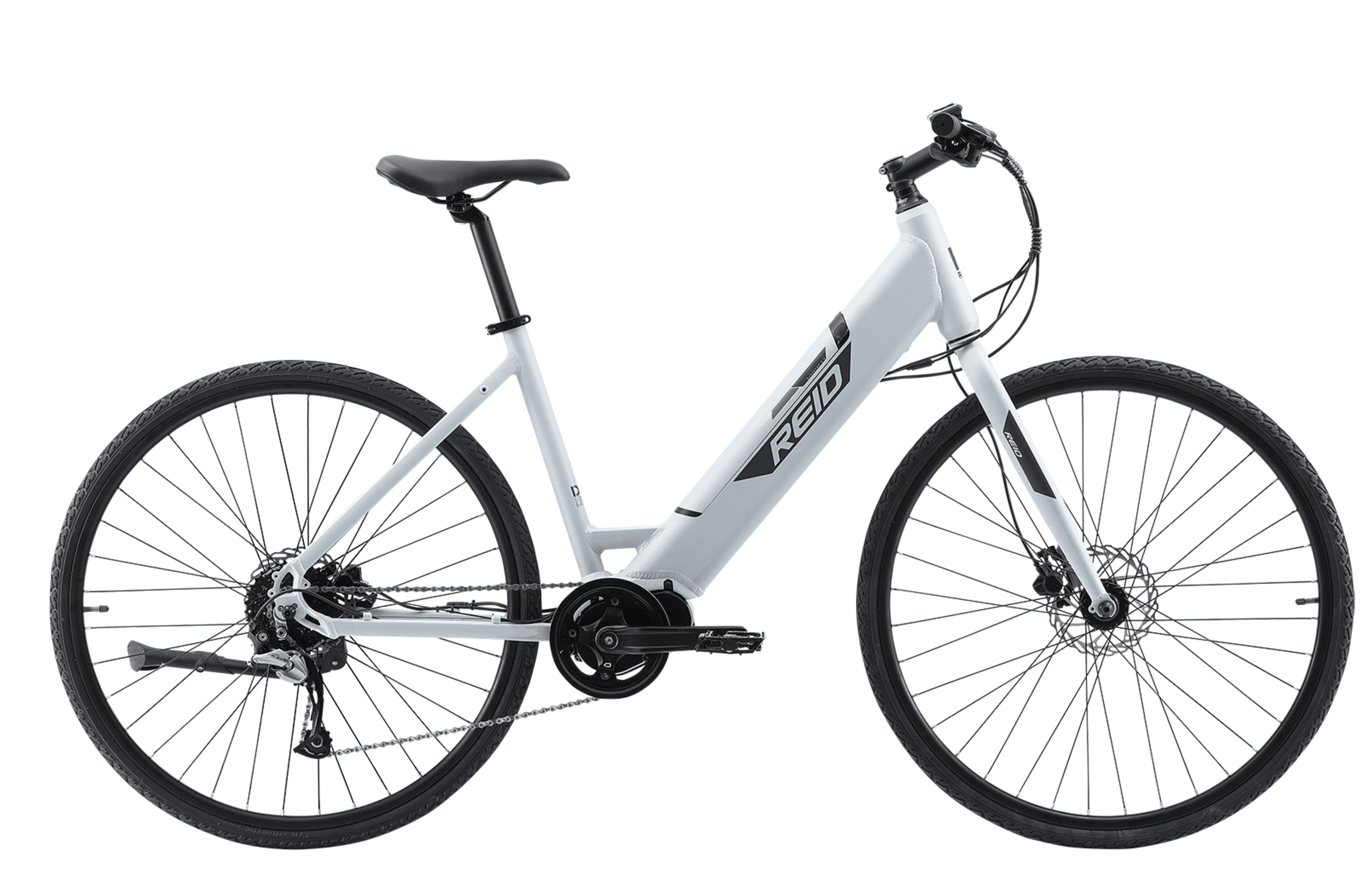 Blacktop 2.0 WSD Electric Bike in white with Ananda Mid-drive motor from Reid Cycles Australia 