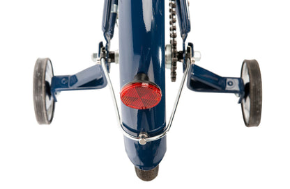 Roadster 16" Retro Style Bike in Navy showing red reflector from Reid Cycles Australia
