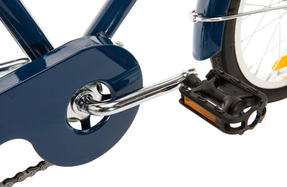 Roadster 16" Retro Style Bike in Navy showing pedal from Reid Cycles Australia 