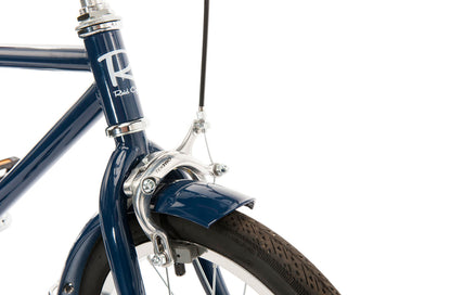 Roadster 16" Retro Style Bike in Navy showing front Dual pivot brake from Reid Cycles Australia