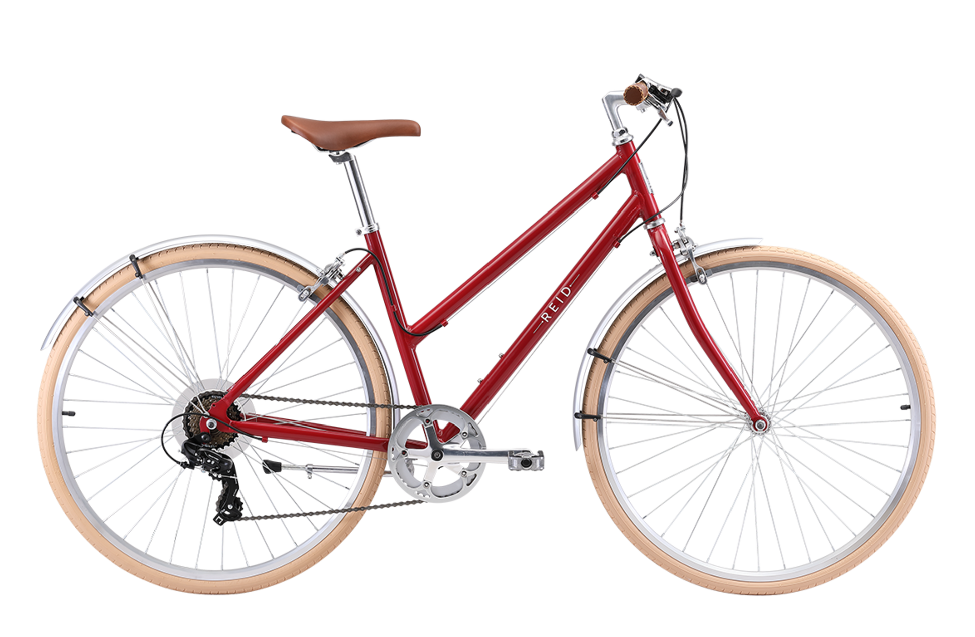 Ladies Esprit Superlite Vintage Bike in Crimson with 7-speed Shimano gearing from Reid Cycles Australia