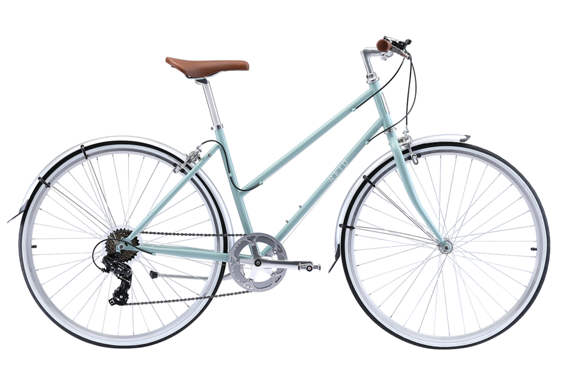 Ladies Esprit Vintage Bike in Sage  with 7-speed Shimano gearing from Reid Cycles Australia