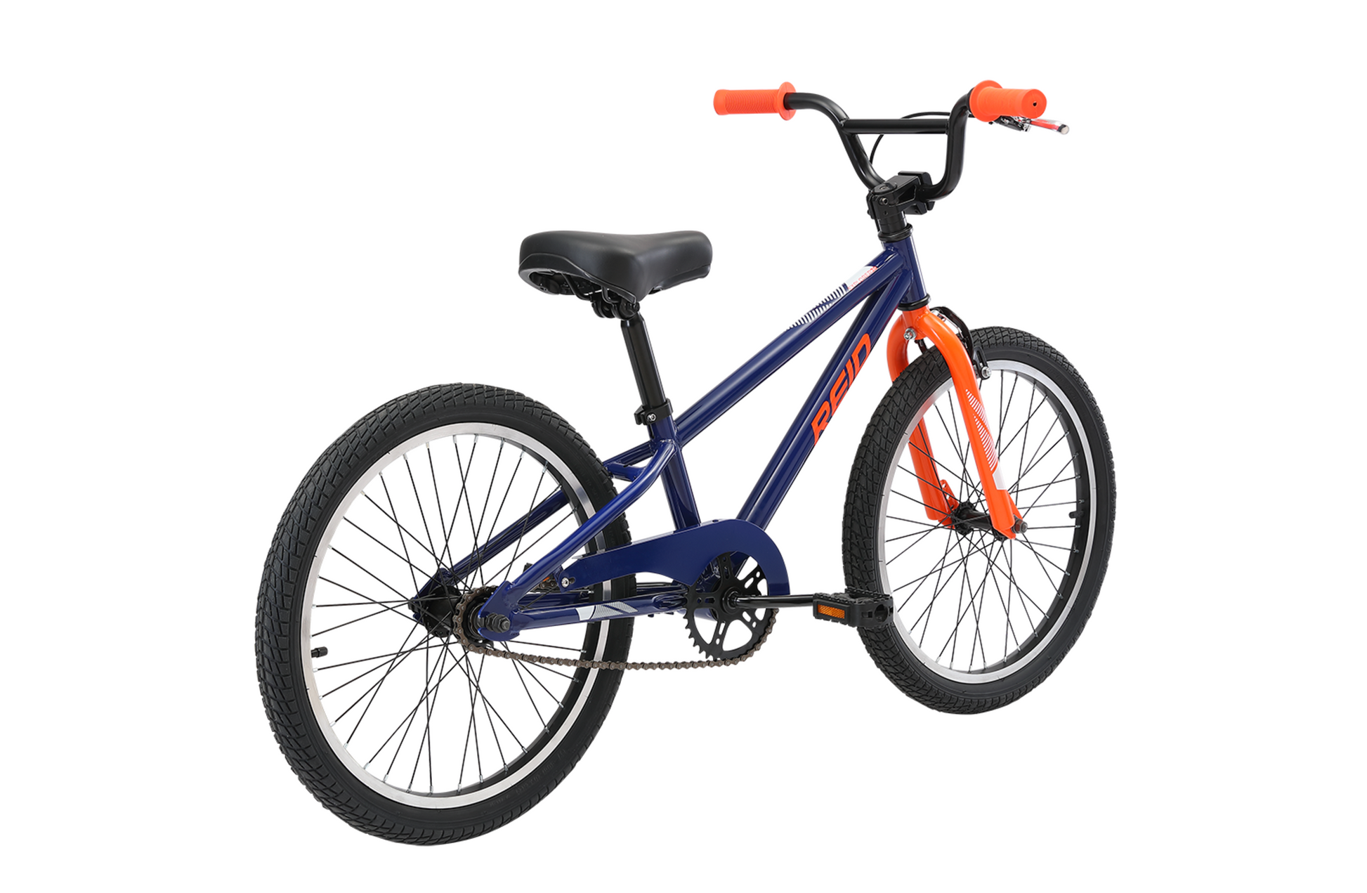 Explorer S 20" Kids Bike in navy on rear angle from Reid Cycles Australia