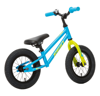 Explorer S Kids Balance Bike in Blue on rear angle from Reid Cycles Australia