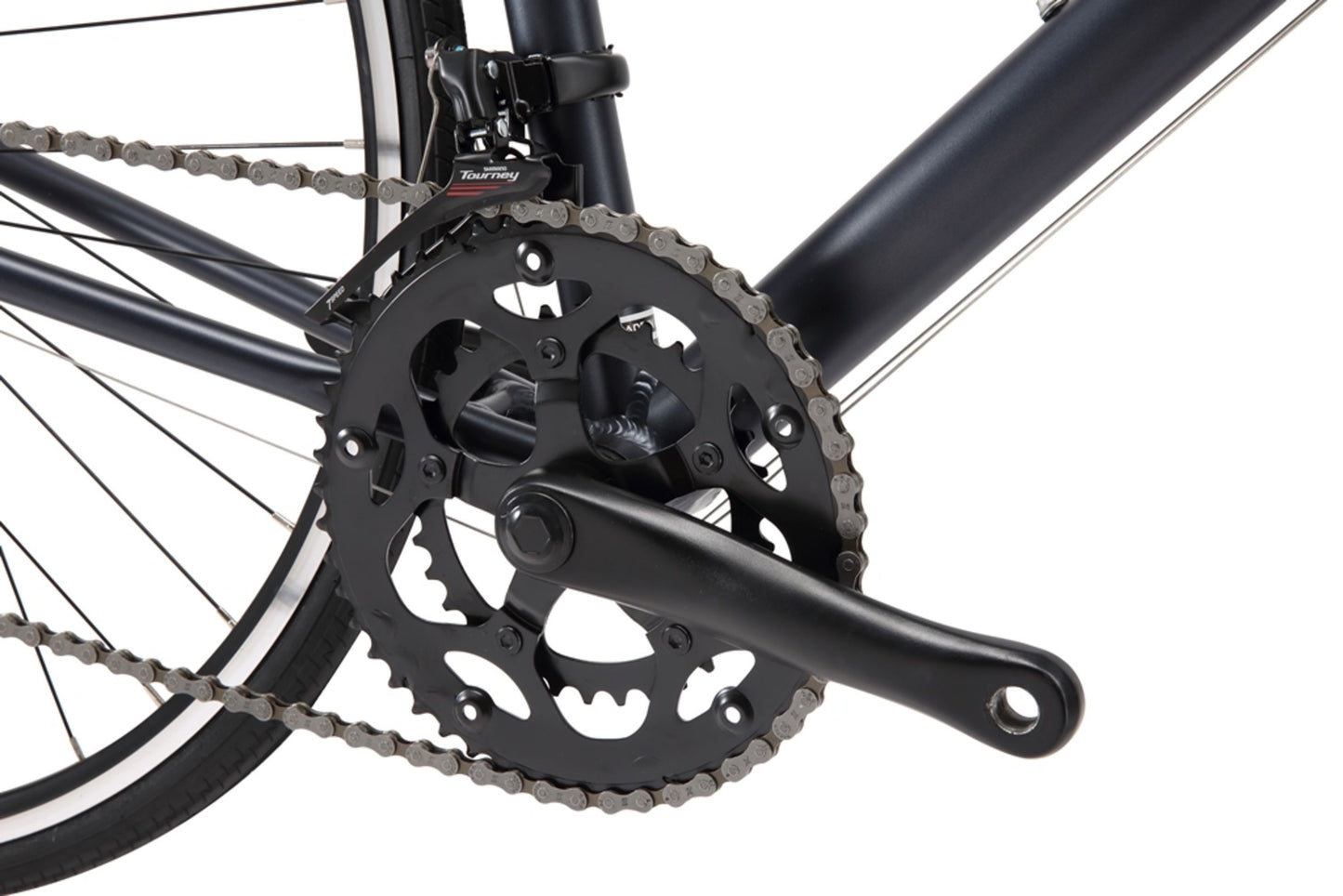The Express Road in Gunmetal Grey showing drivetrain from Reid Cycles Australia