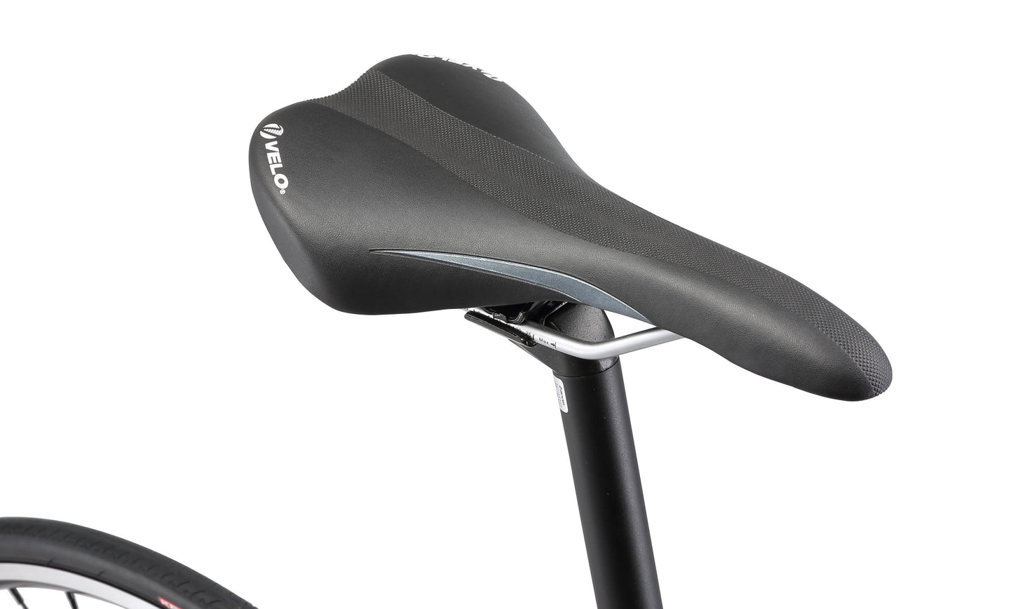 Falco Sport Road Bike in Charcoal showing performance Velo road saddle from Reid Cycles Australia