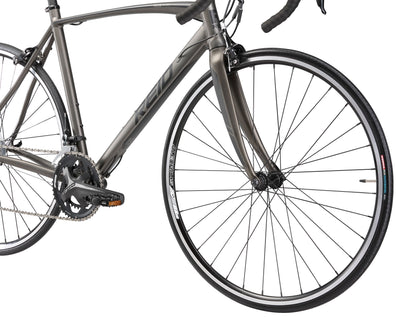 Falco Sport Road Bike in Charcoal showing Kenda road tyre from Reid Cycles Australia