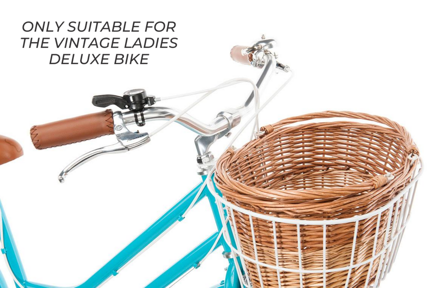 Reid Front Deluxe Basket Kit - (Suitable ONLY for Vintage Ladies Deluxe Bike) White White / - White -  Reid Cycles AU