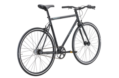 Harrier 3.0 fixie style bike in matte black on rear angle from Reid Cycles Australia 