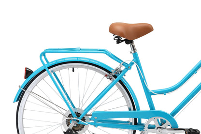 Ladies Classic Plus Vintage Bike in aqua showing rear dual pivot caliper brake from Reid Cycles Australia