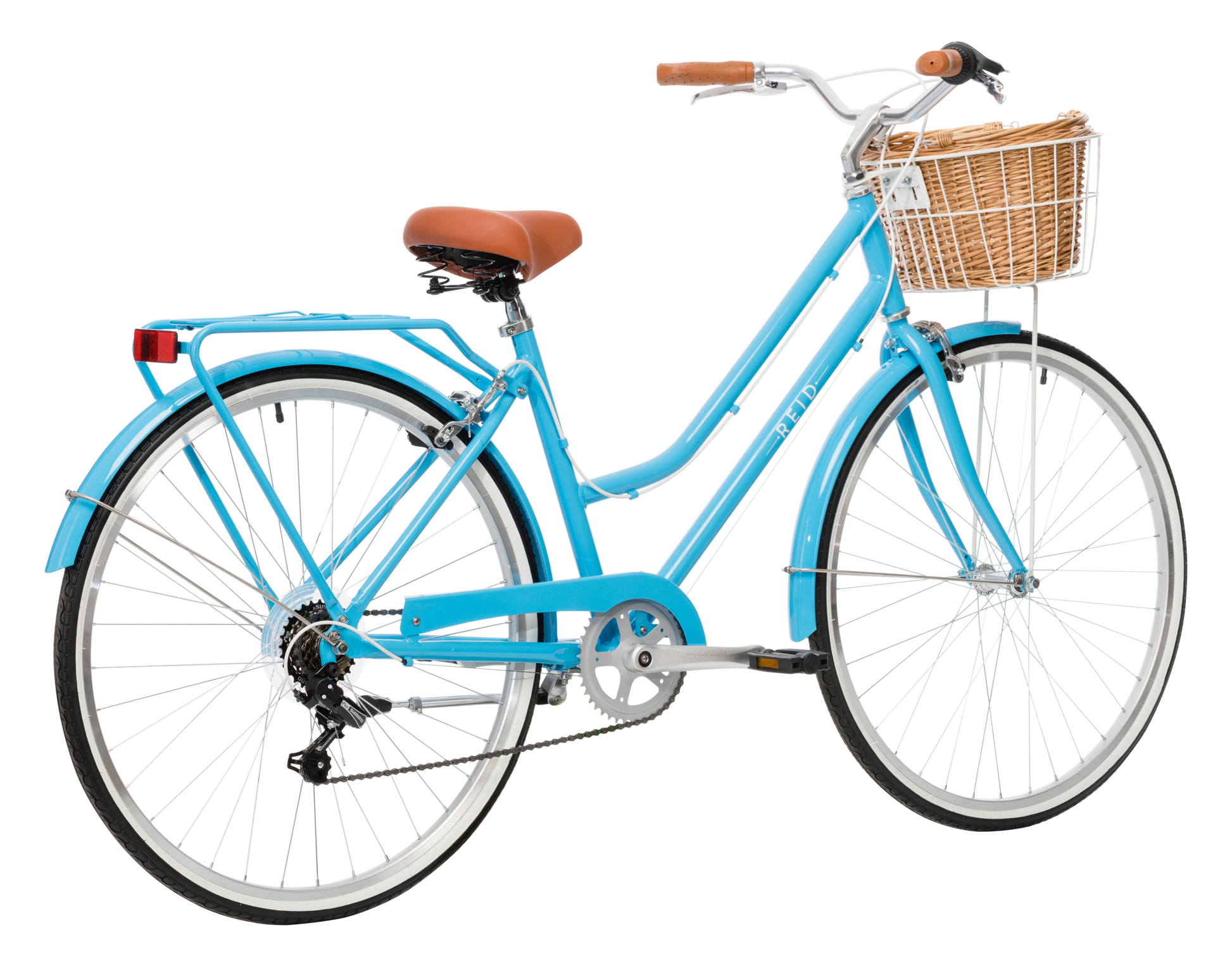 Ladies Classic Plus Vintage Bike in Baby Blue with Shimano 7-speed gearing from Reid Cycles Australia 