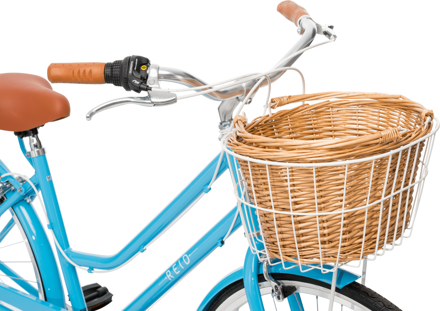 Ladies Classic Plus Vintage Bike in Baby Blue with Shimano 7-speed gearing from Reid Cycles Australia 