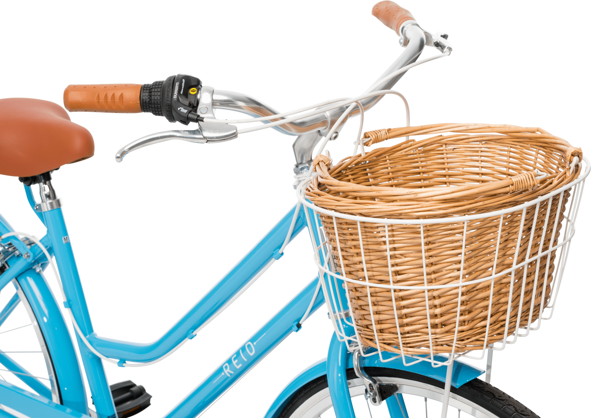 Ladies Classic Plus Vintage Bike in Baby Blue with Shimano 7-speed gearing from Reid Cycles Australia 