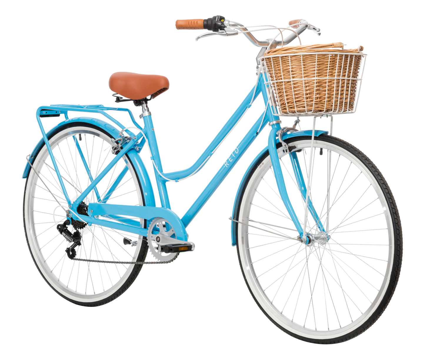 Ladies Classic Plus Vintage Bike in Baby Blue with Shimano 7-speed gearing from Reid Cycles Australia 