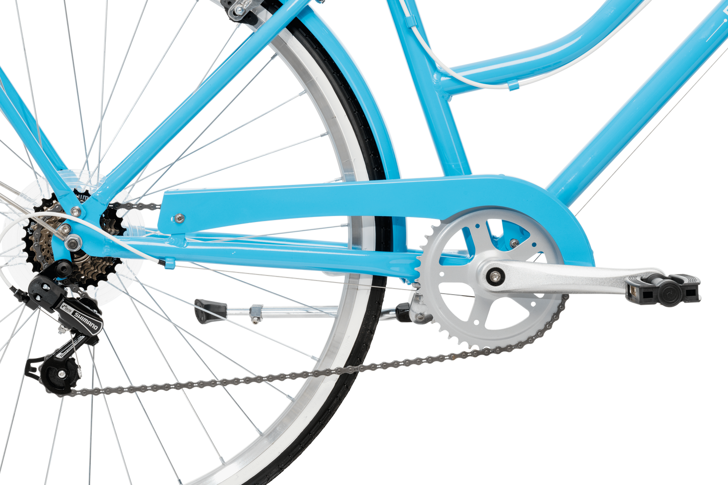 Ladies Classic Plus Vintage Bike in Baby Blue with Shimano 7-speed gearing from Reid Cycles Australia 