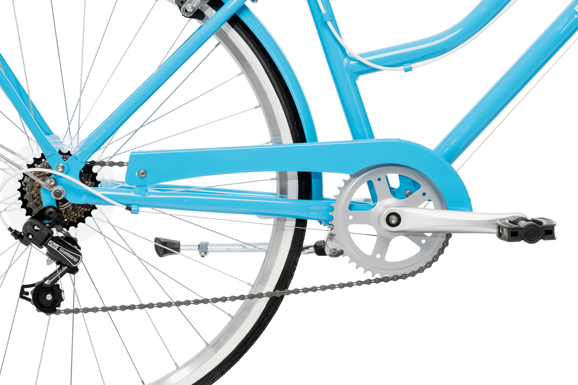 Ladies Classic Plus Vintage Bike in Baby Blue with Shimano 7-speed gearing from Reid Cycles Australia 