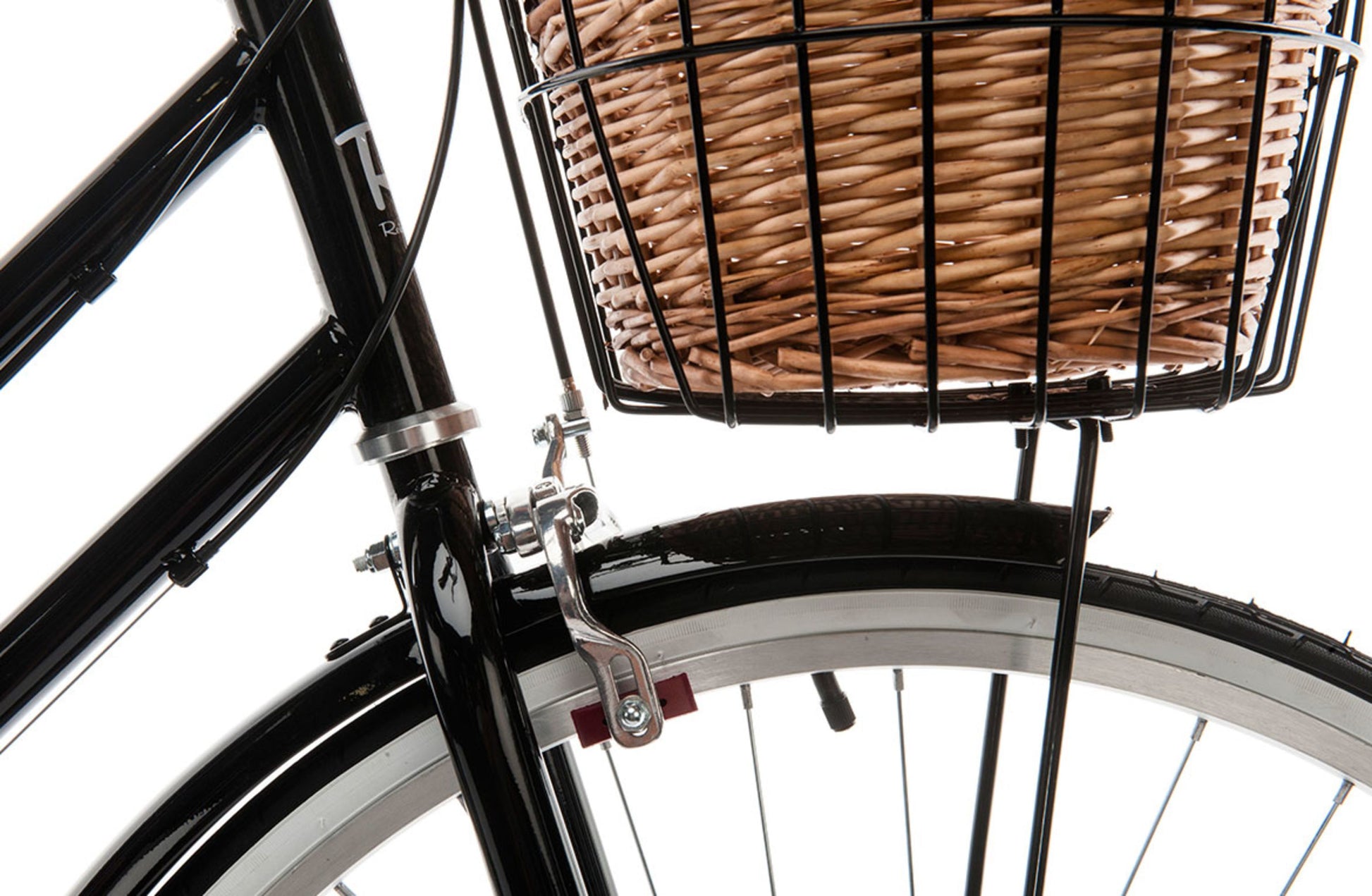 Ladies Classic Plus Vintage Bike in Black showing Dual-Pivot Caliper Brake from Reid Cycles Australia