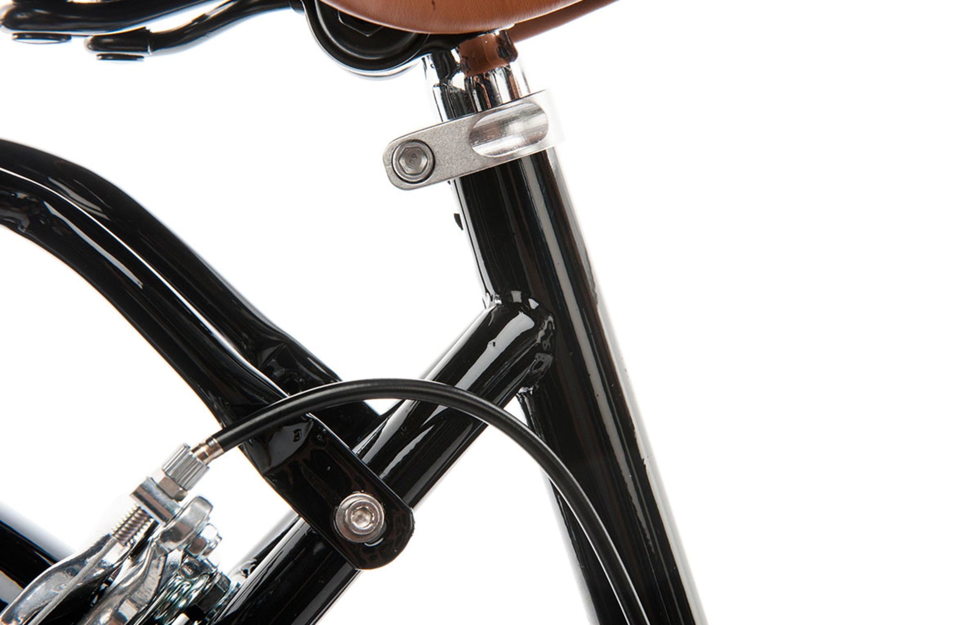 Ladies Classic Plus Vintage Bike in Black showing alloy seatpost from Reid Cycles Australia