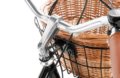 Ladies Classic Plus Vintage Bike in Black showing vintage style handlebars from Reid Cycles Australia