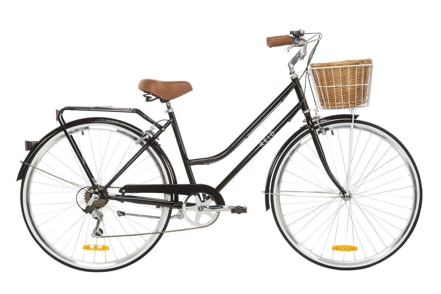 Ladies Classic Plus Vintage Bike in Black with 7-speed Shimano gearing from Reid Cycles Australia