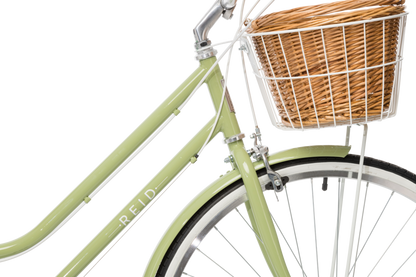Ladies Classic Plus Vintage Bike in Light Olive showing Dual-Pivot Caliper Brake from Reid Cycles Australia