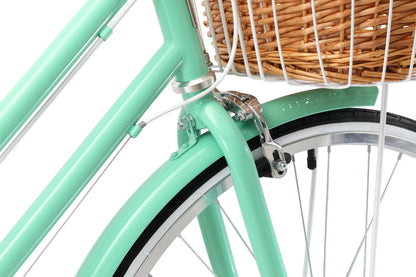Ladies Classic Plus Vintage Bike in Mint Green showing front Dual-Pivot Caliper Brake from Reid Cycles Australia