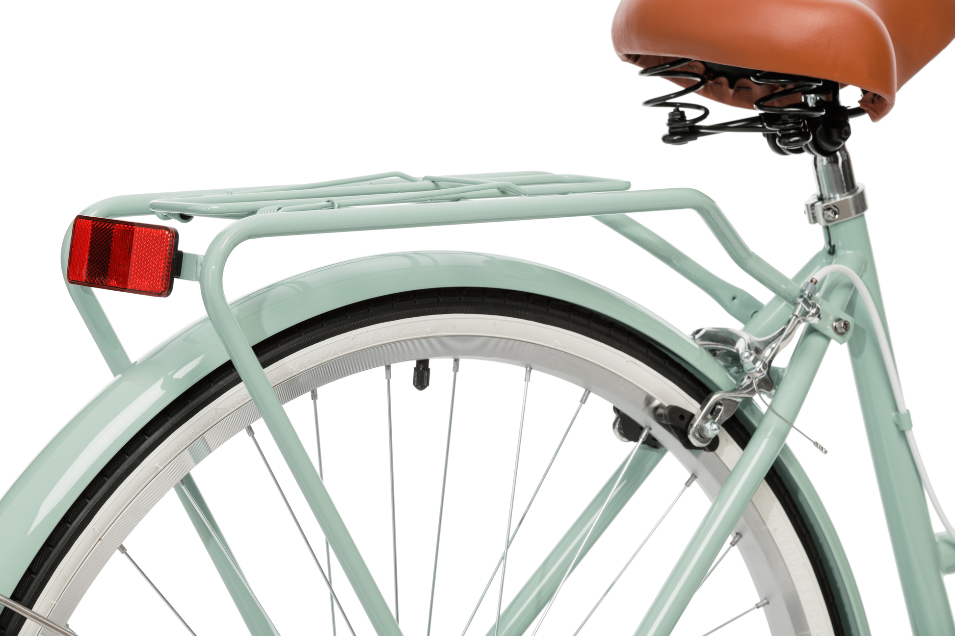 Ladies Classic Plus Vitnage Bike in sage featuring rear pannier rack from Reid Cycles Australia