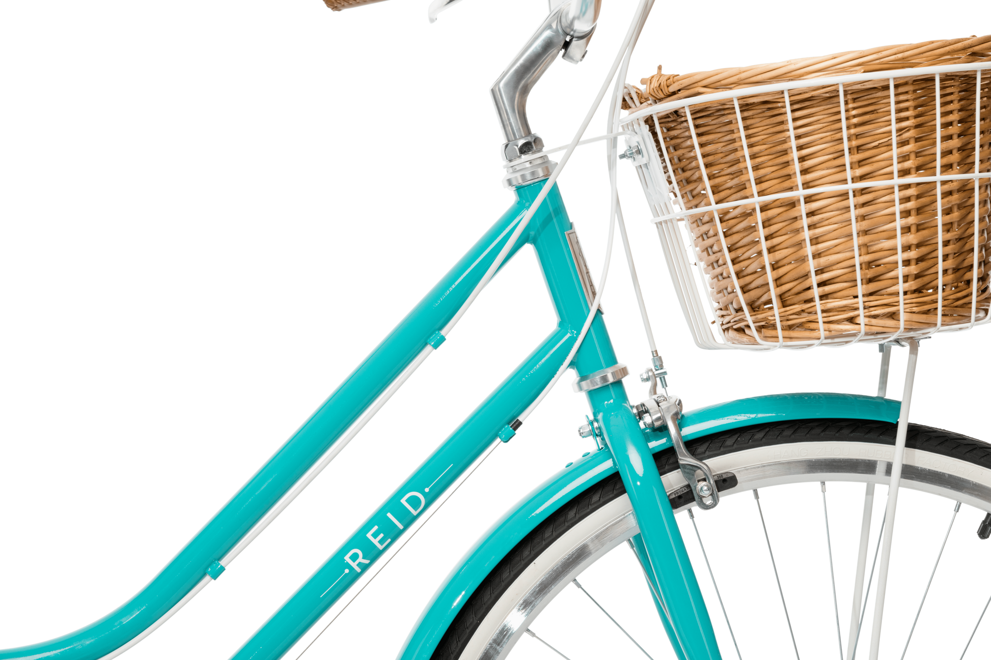 Ladies Classic Plus Vintage Bike in Turquoise showing Dual-Pivot Caliper Brake from Reid Cycles Australia