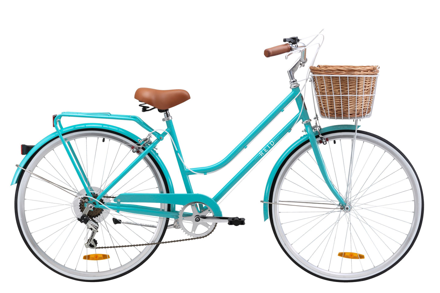 Ladies Classic Plus Vintage Bike in Turquoise with 7-speed Shimano gearing from Reid Cycles Australia