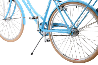 Ladies Deluxe Vintage Bike in Baby Blue showing alloy kickstand from Reid Cycles Australia