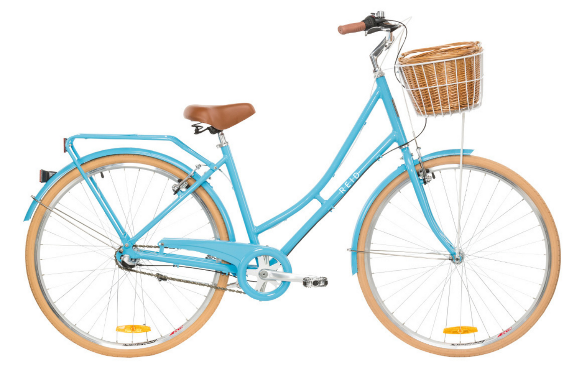 Ladies Deluxe Vintage Bike in Baby Blue with 3-speed Shimano gearing from Reid Cycles Australia