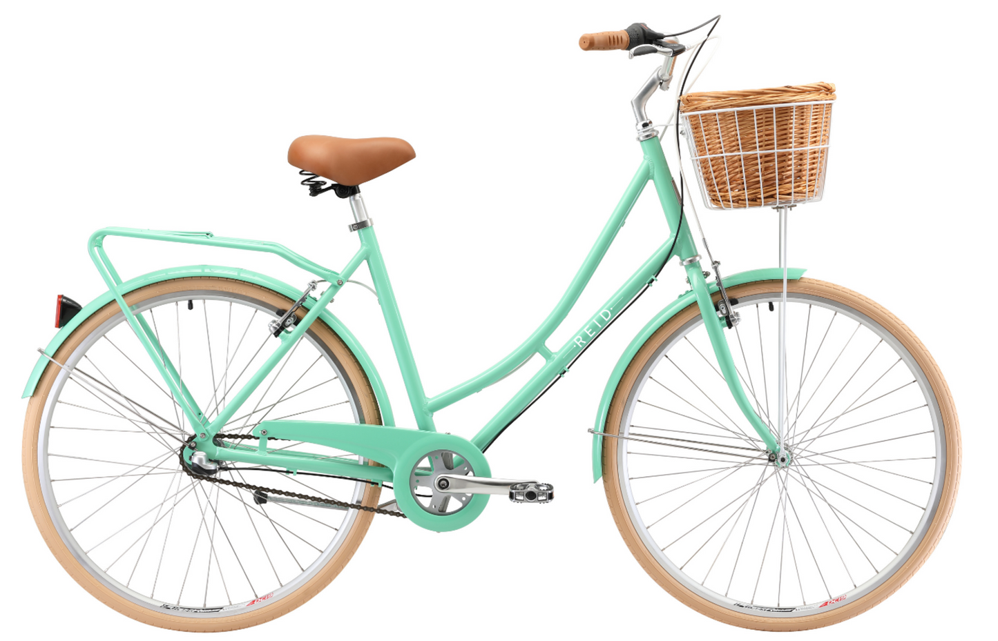 Ladies Deluxe Vintage Bike in Mint Green with 3-speed Shimano gearing from Reid Cycles Australia