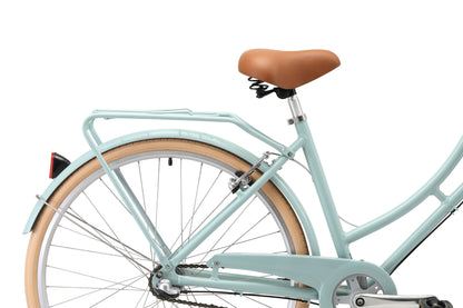 Ladies Deluxe Vintage Bike in Sage showing rear Tekro V-brakes from Reid Cycles Australia