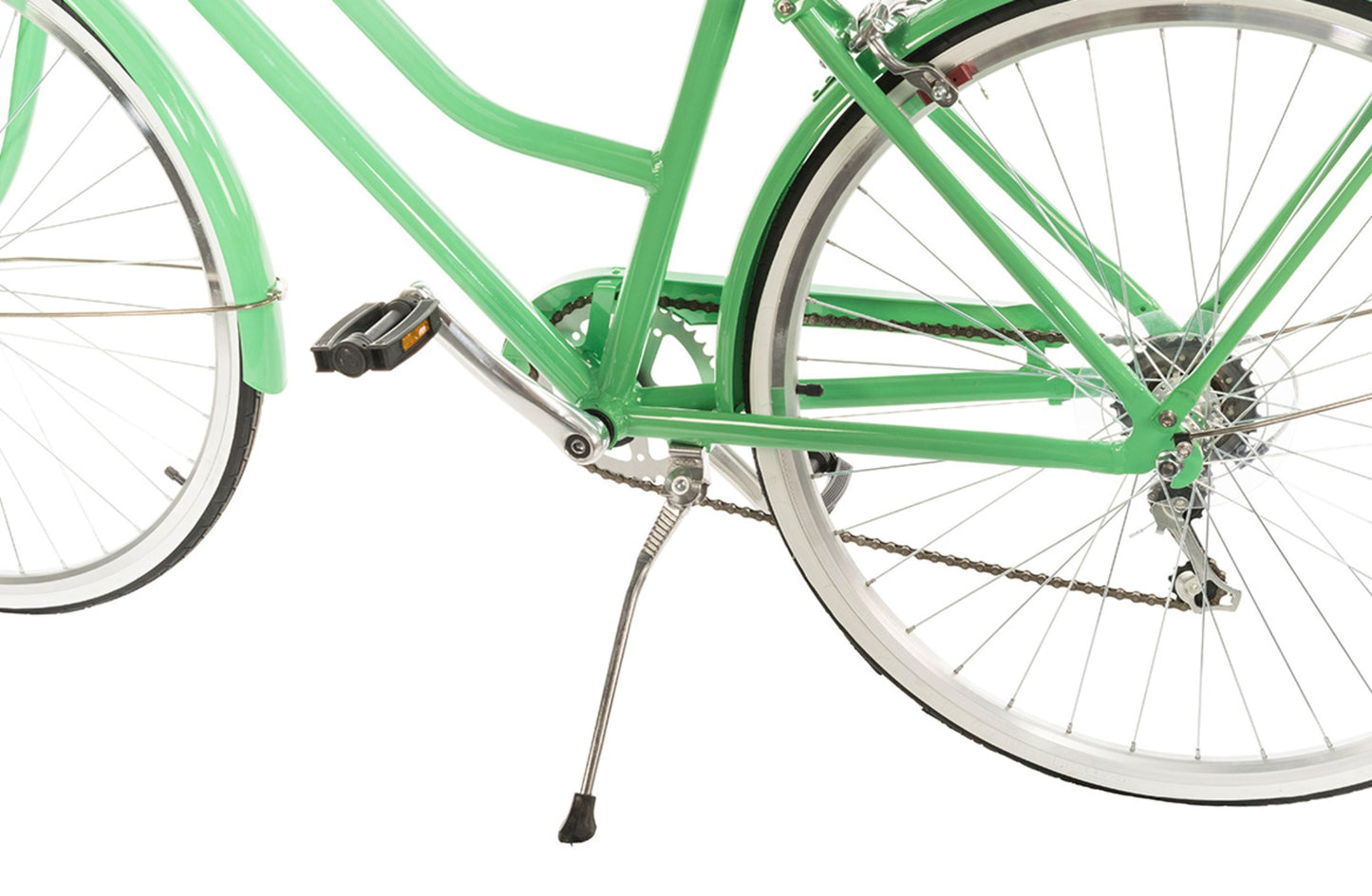 Ladies Lite Vintage Bike in Mint Green showing alloy kickstand from Reid Cycles Australia