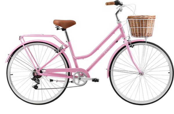 Womens pink bike with basket discount