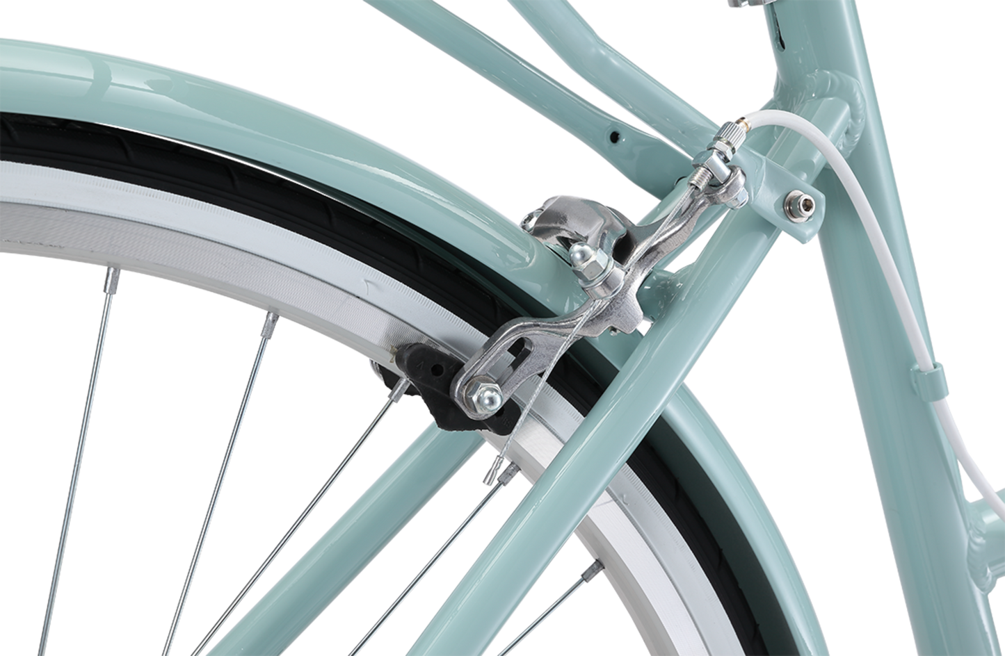 Ladies Lite Vintage Bike in Sage rear Dual-Pivot Caliper Brake from Reid Cycles Australia