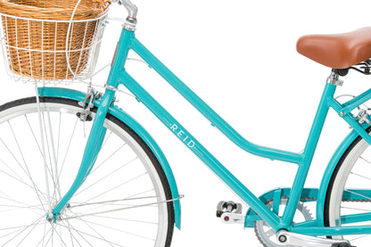 Ladies Lite Vintage Bike in Turquoise featuring Reid logo on downtube from Reid Cycles Australia