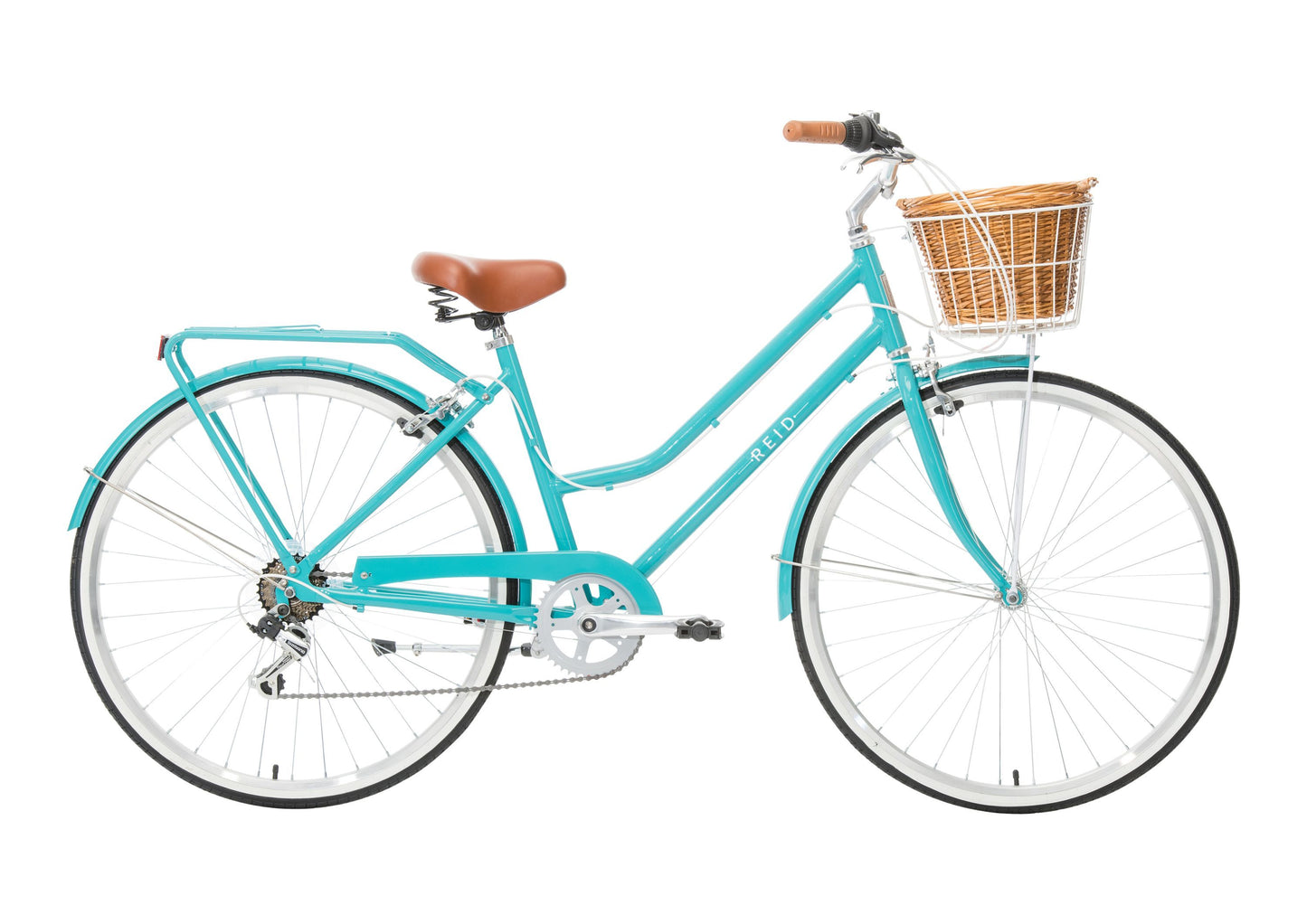 Ladies Lite Vintage Bike in Turquoise with 7-speed Shimano gearing from Reid Cycles Australia