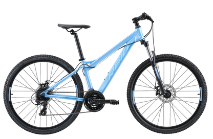 MTB Pro 27.5" Disc WSD Mountain Bike in light blue with Shimano 8-speed gearing from Reid Cycles Australia