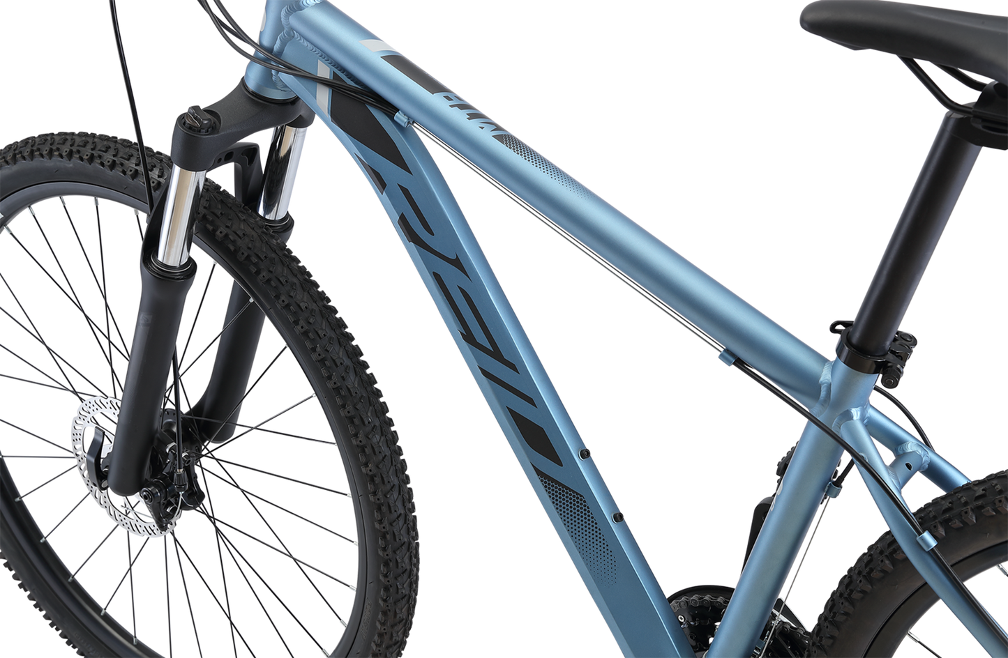 MTB Sport Disc Mountain Bike in Charcoal showing MTB bike frame geometry from Reid Cycles Australia