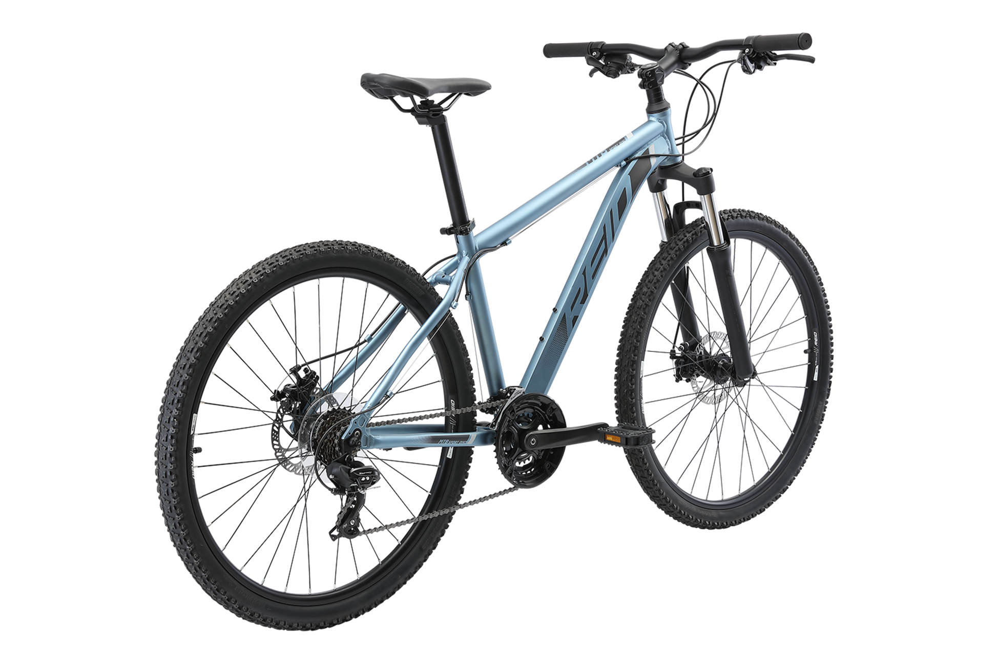 MTB Sport Disc Mountain Bike in Charcoal on rear angle from Reid Cycles Australia 