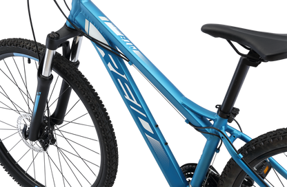 MTB Sport Disc WSD Mountain Bike in Aqua showing WSD bike frame geometry from Reid Cycles Australia