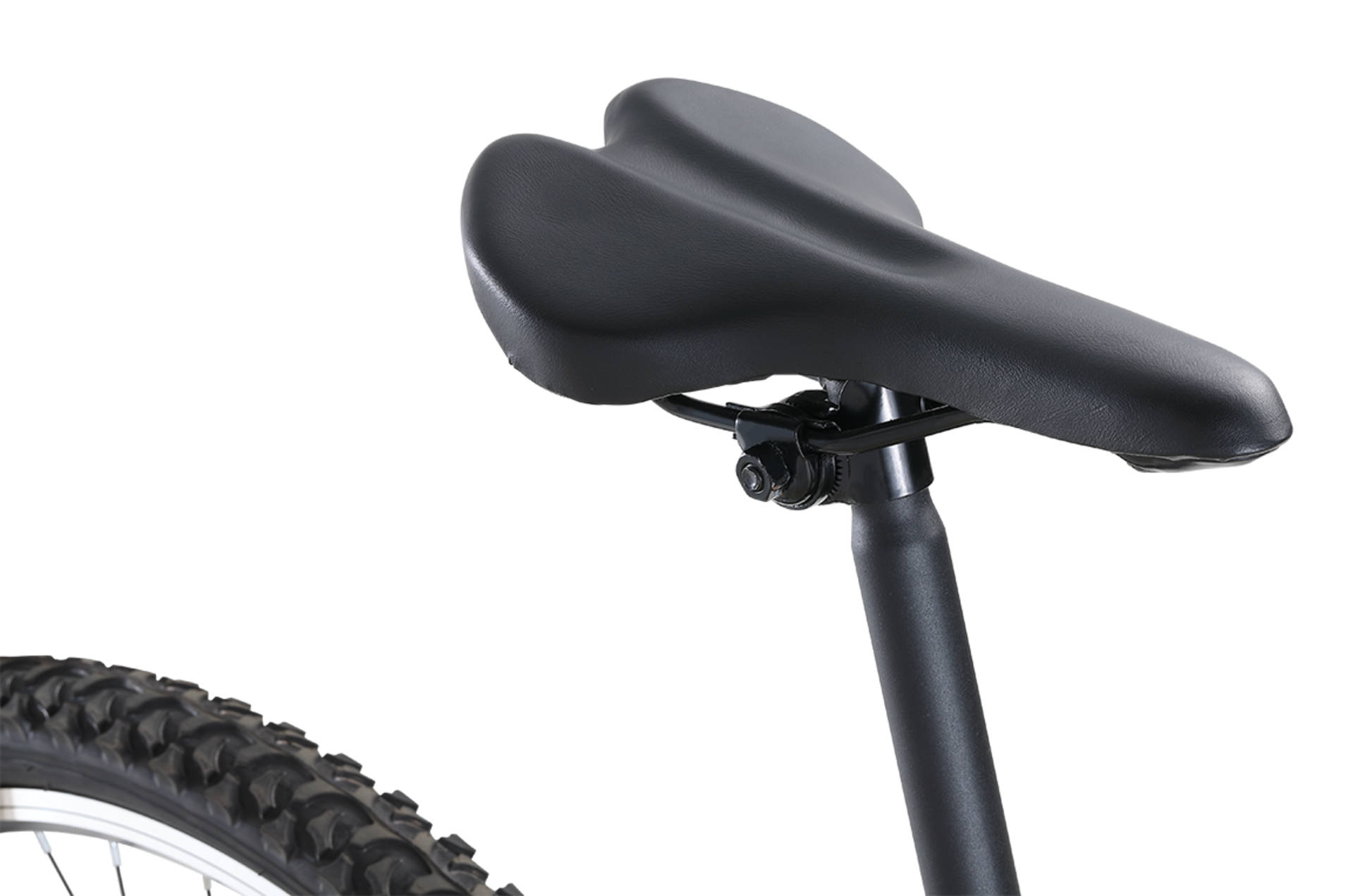 MTB Sport Mountain Bike in Black showing  MTB saddle from Reid Cycles Australia 