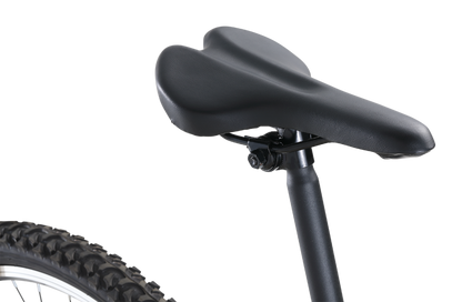 MTB Sport Mountain Bike in Black showing  MTB saddle from Reid Cycles Australia 