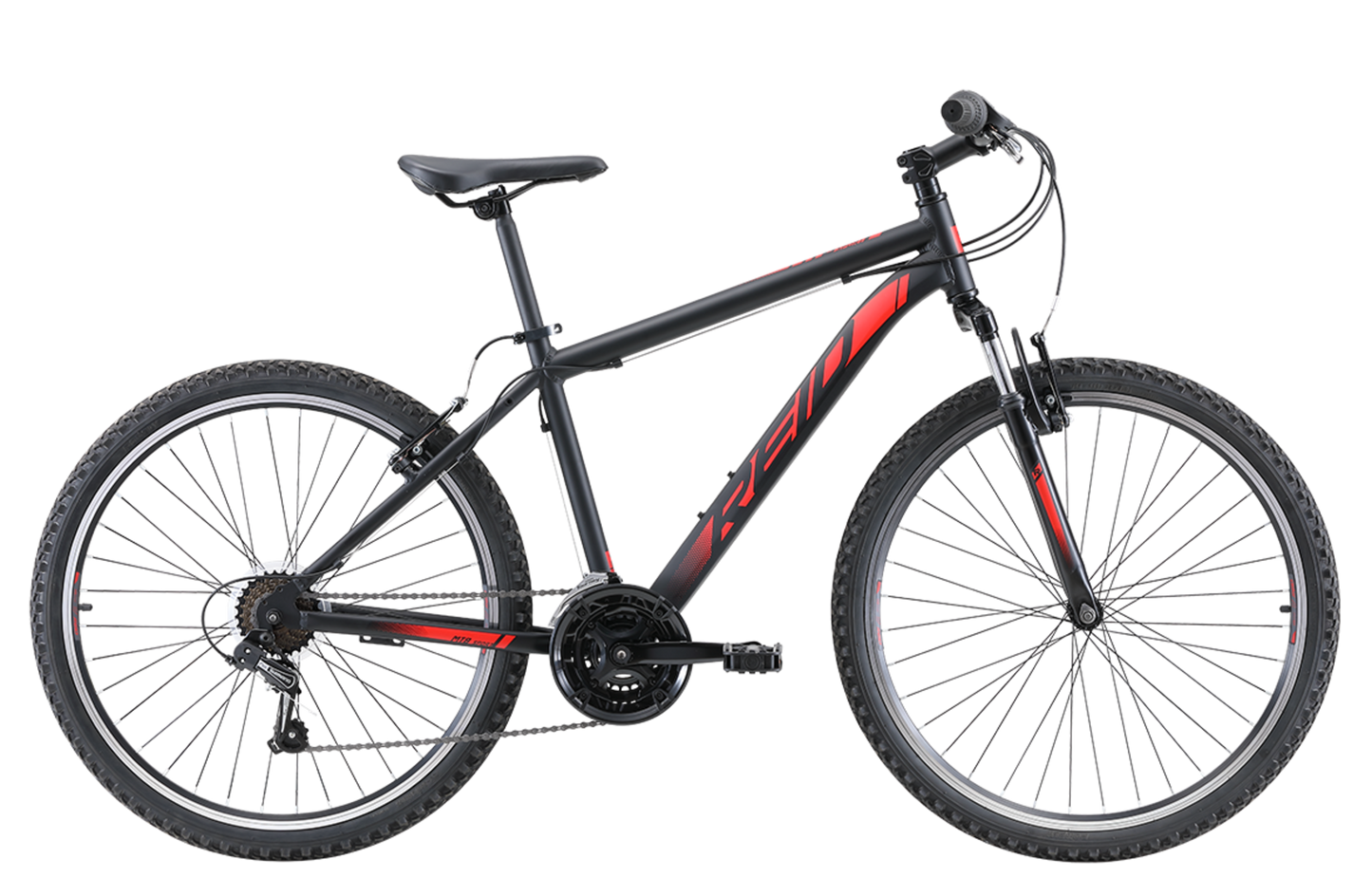 MTB Sport Mountain Bike in Black with Shimano 7-speed gearing from Reid Cycles Australia 
